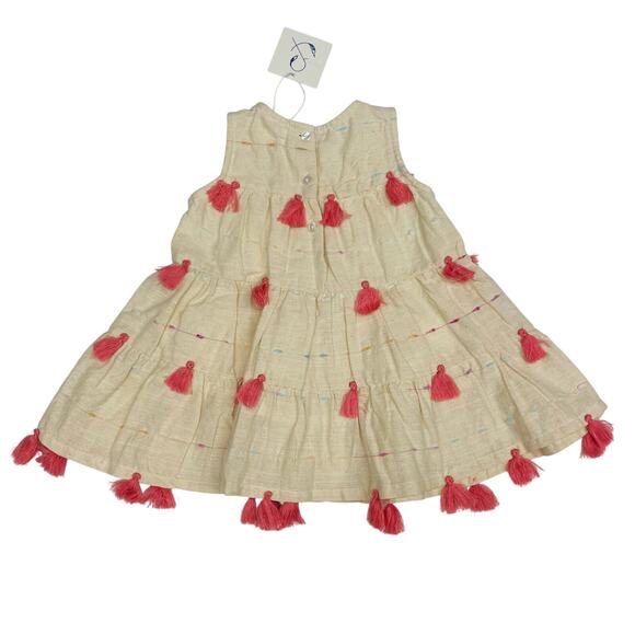 NWT Poppet & Fox Size 6 Pink Tassel Tulum Dress - Picture 5 of 6